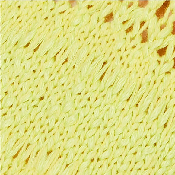 Free People Hot Tropics Lime Green V-Neck Sweater - Picture 6 of 13